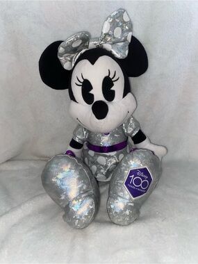 Disney Minnie Mouse Plush in Silver and Black